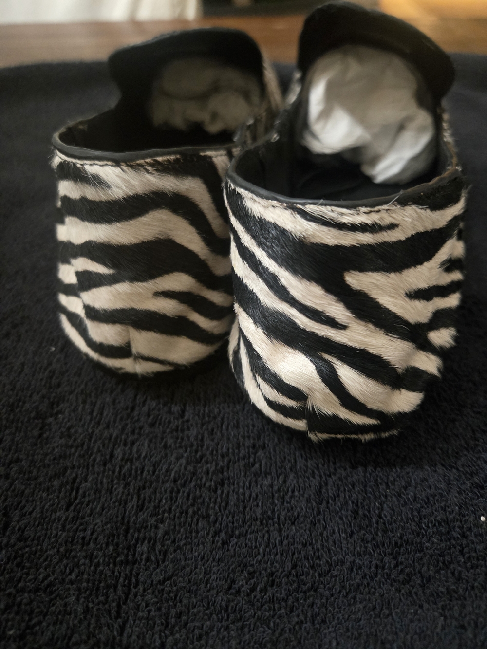 ZARA Zebra Print Loafers - Black & White Size 42/11 Dustbag Incl. NWT - Picture 7 of 12
